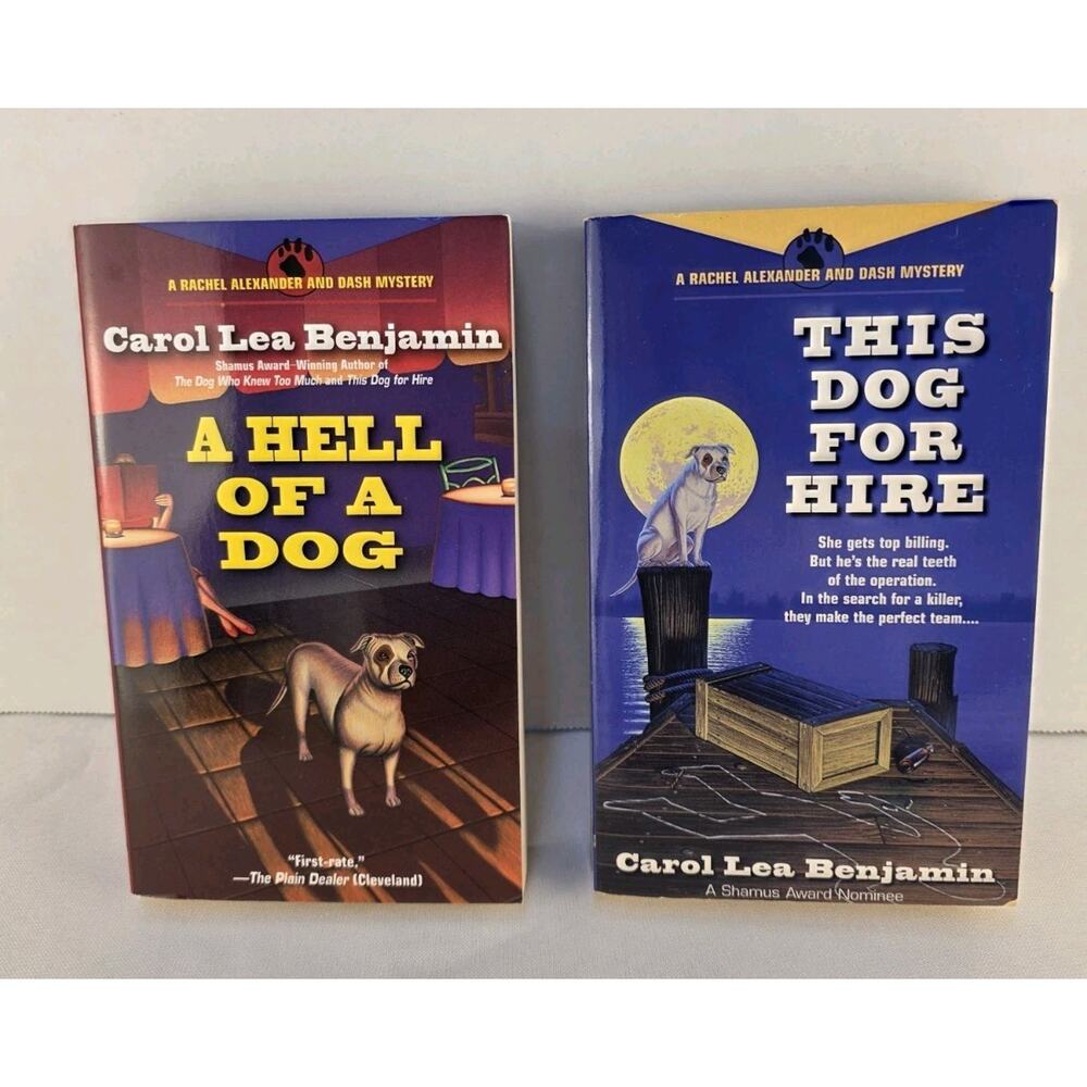 Vintage Carol Lea Benjamin 1990s Rachel Alexander & Dash Mystery Books-Lot Of 2